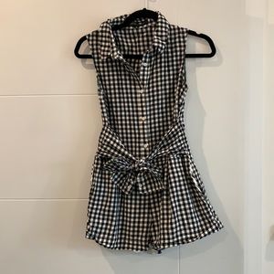 English Factory Gingham Short Romper XS